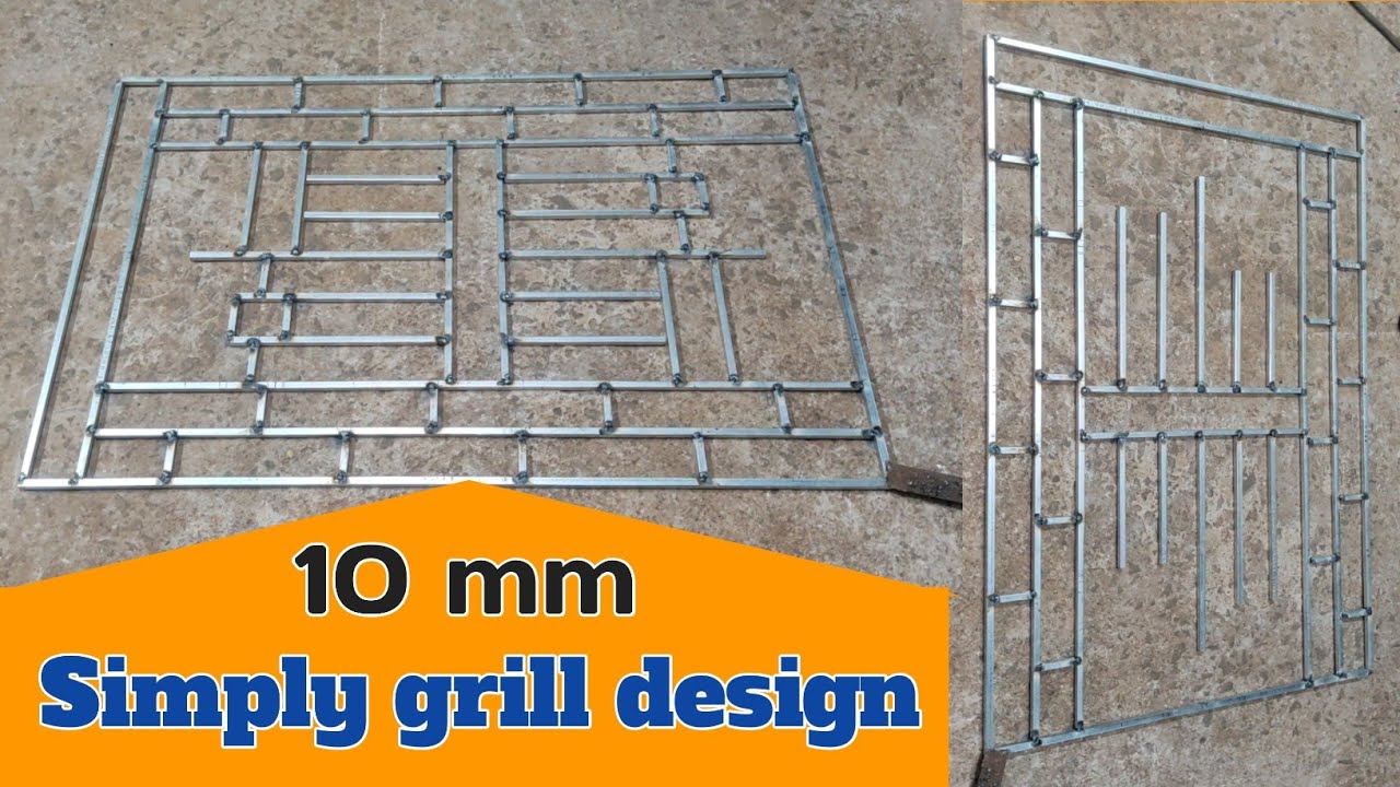 Simply Grill Design..10 MM Gi Square Bar Window Grill Design..Simple Grill Making...