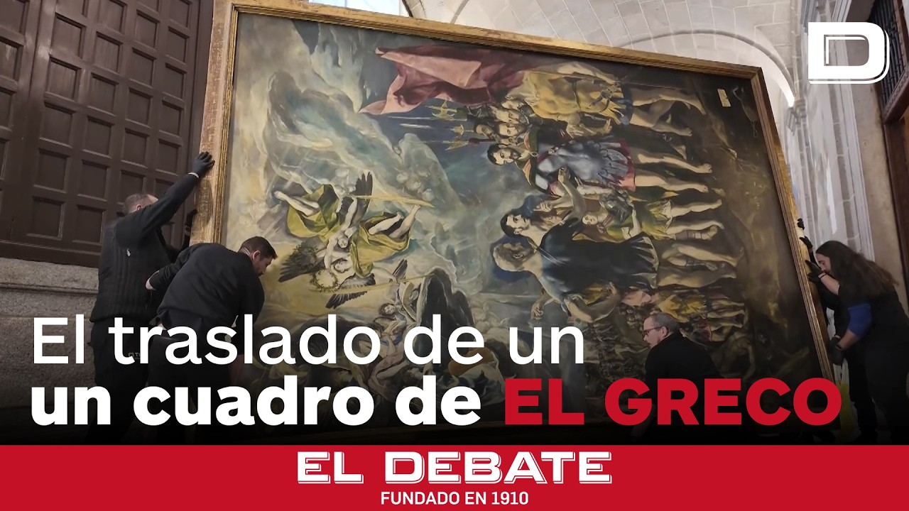 Así ha sido el traslado de 'El Martirio de San Mauricio' de El Greco para su restauración en Madrid