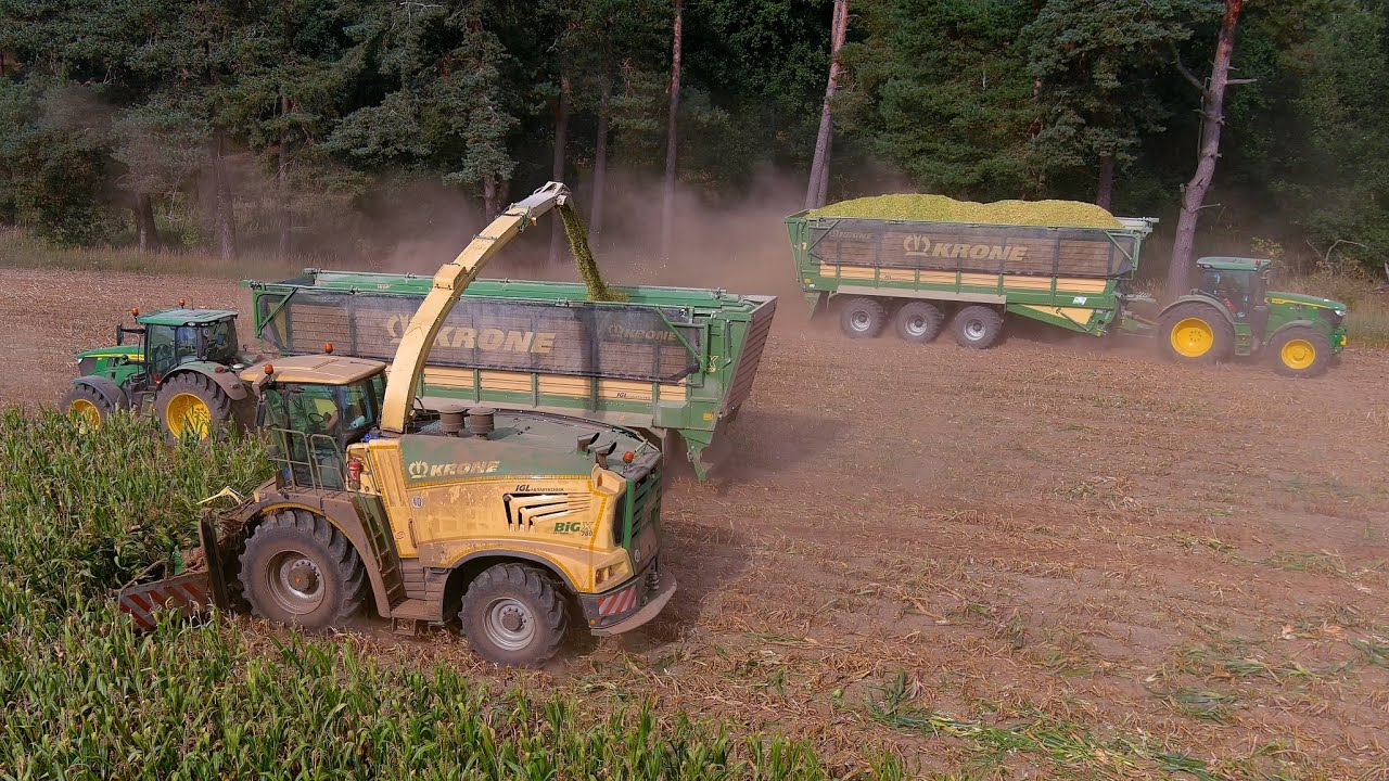 Ma&iuml;s 2025 : K&ouml;hl Harvest | Krone BIG X 780 | 7X John Deere 6R | Maisernte | Fendt 942 | Corn harvest