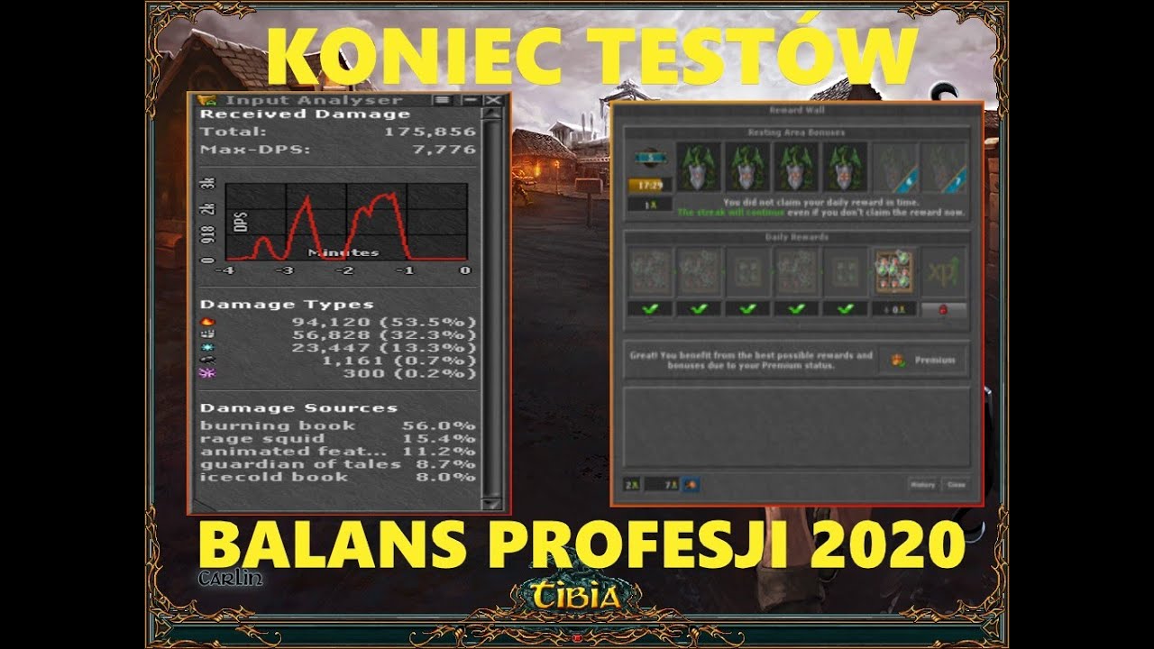 KONIEC TEST&Oacute;W - ZAJAWKA WINTER UPDATE 2020 - Tibia Balans Profesji 2020