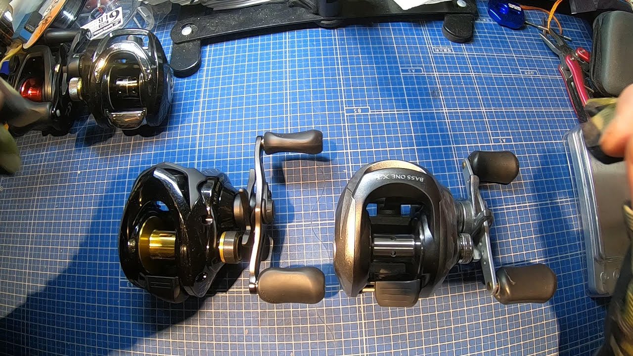 【中古ベイトリール】　シマノ　バスワンＸＴ　新旧比較　その２