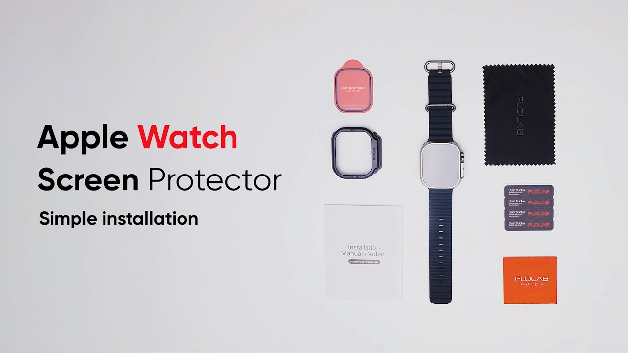How to easily install the FLOLAB NanoArmour Apple Watch Ultra screen protector