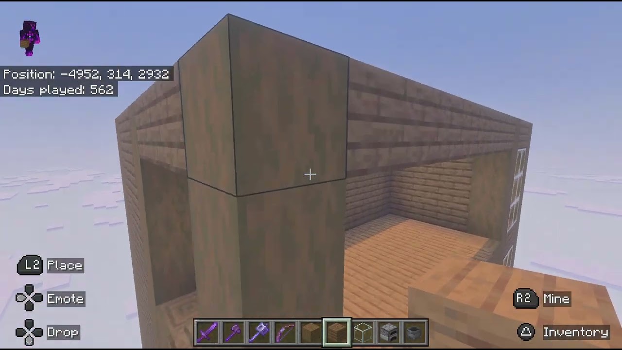 My Minecraft realm me buliding my sky base