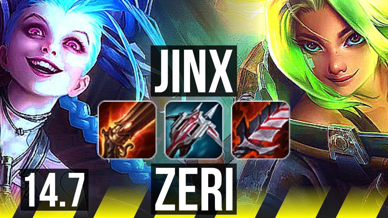 JINX & Braum vs ZERI & Rakan (ADC) | 80% winrate, Comeback, Quadra, 66k DMG | EUW Grandmaster | 14.7