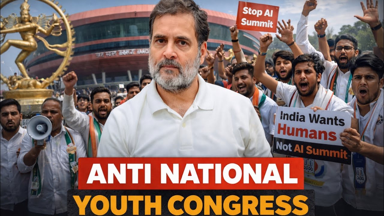 AI Summit Protest: Youth Congress का नंगापन | Youth Congress holds Protest at Bharat Mandapam