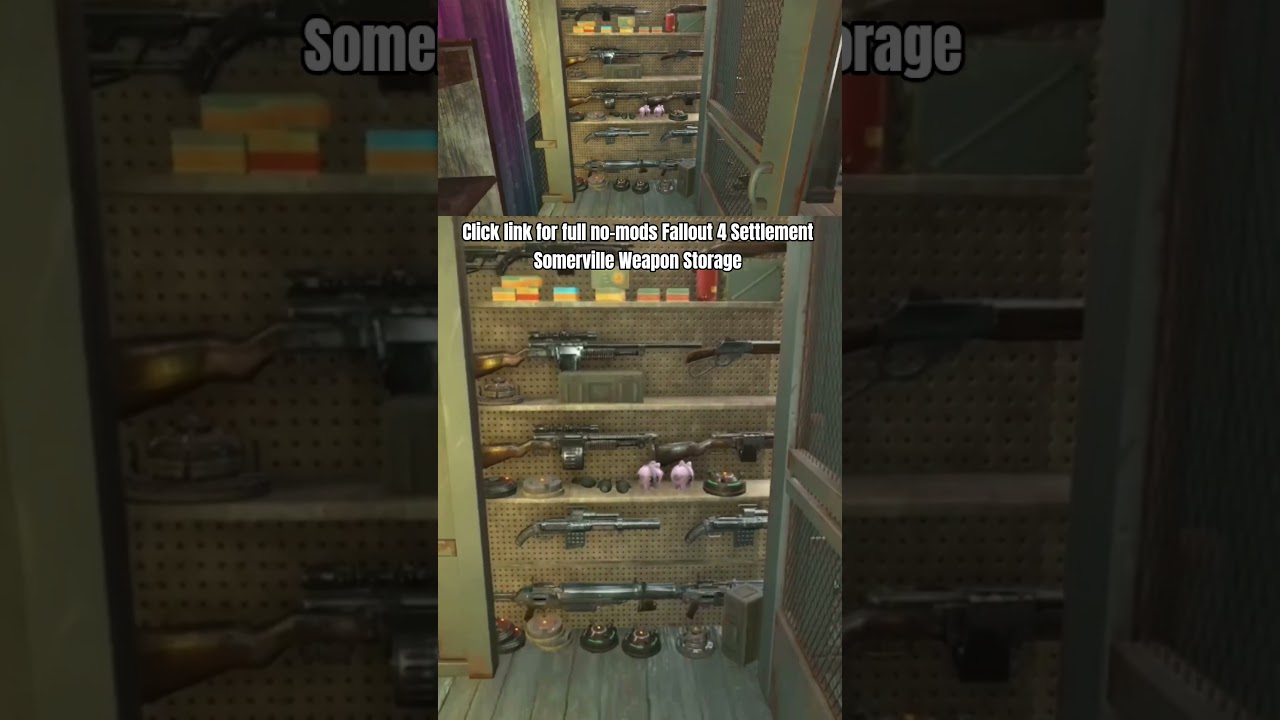 Somerville Gun Storage no mods Fallout 4 Settlement