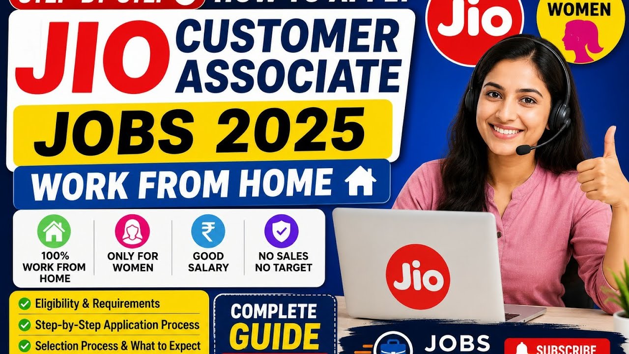How to Apply Jio Customer Support Associate Work From Home Job | Step-by-Step Guide | Hiring 2026