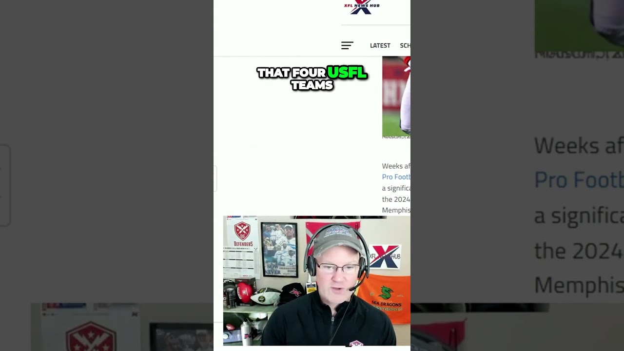 XFL-USFL Merger: 4 USFL Teams In The Merged League #XFL #USFL #UFL #football #xflfootball