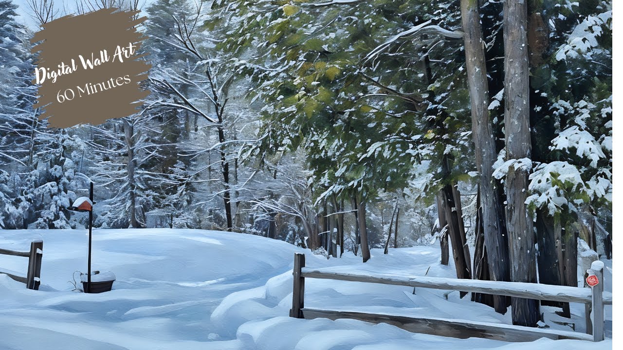 Winter Forest Digital Wall Art  | 60 Minutes of Ambient Music