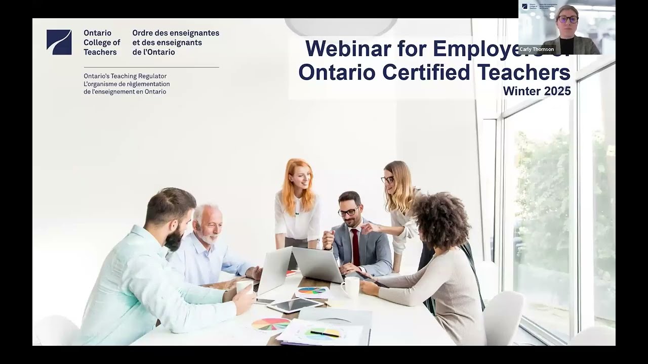 2025 Webinar for Employers of Ontario Certified Teachers