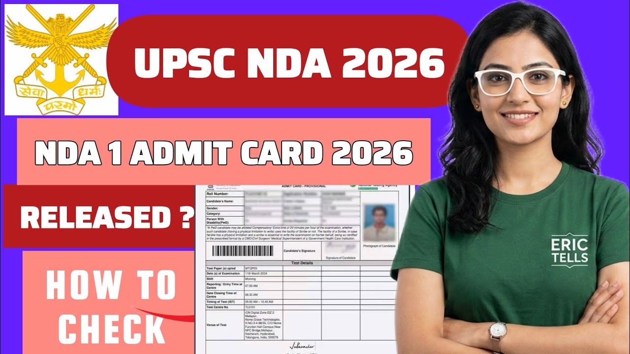 upsc nda 1 admit card 2026 | upsc nda 1 hall ticket 2026