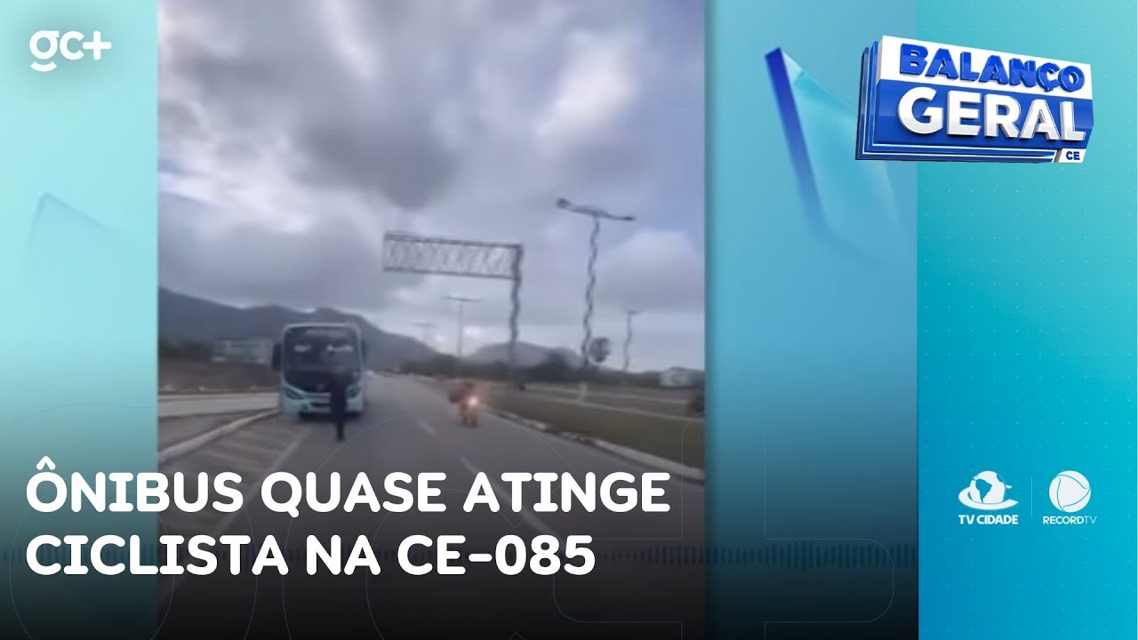 Ônibus quase atinge ciclista na CE-085: motorista conta que foi demitido  | Balanço Geral CE