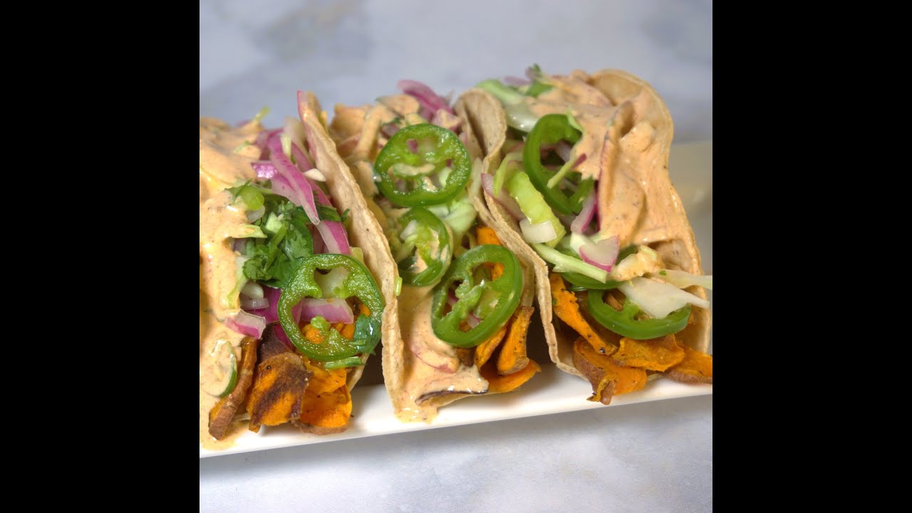 Butternut Squash Tacos with Ancho Crema