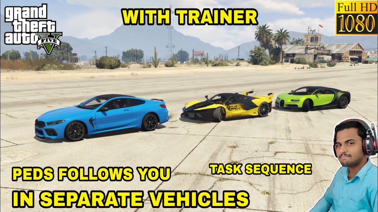 GTA 5 : HOW OTHER PEDS FOLLOW YOU IN SEPARATE VEHICLES🔥🔥🔥