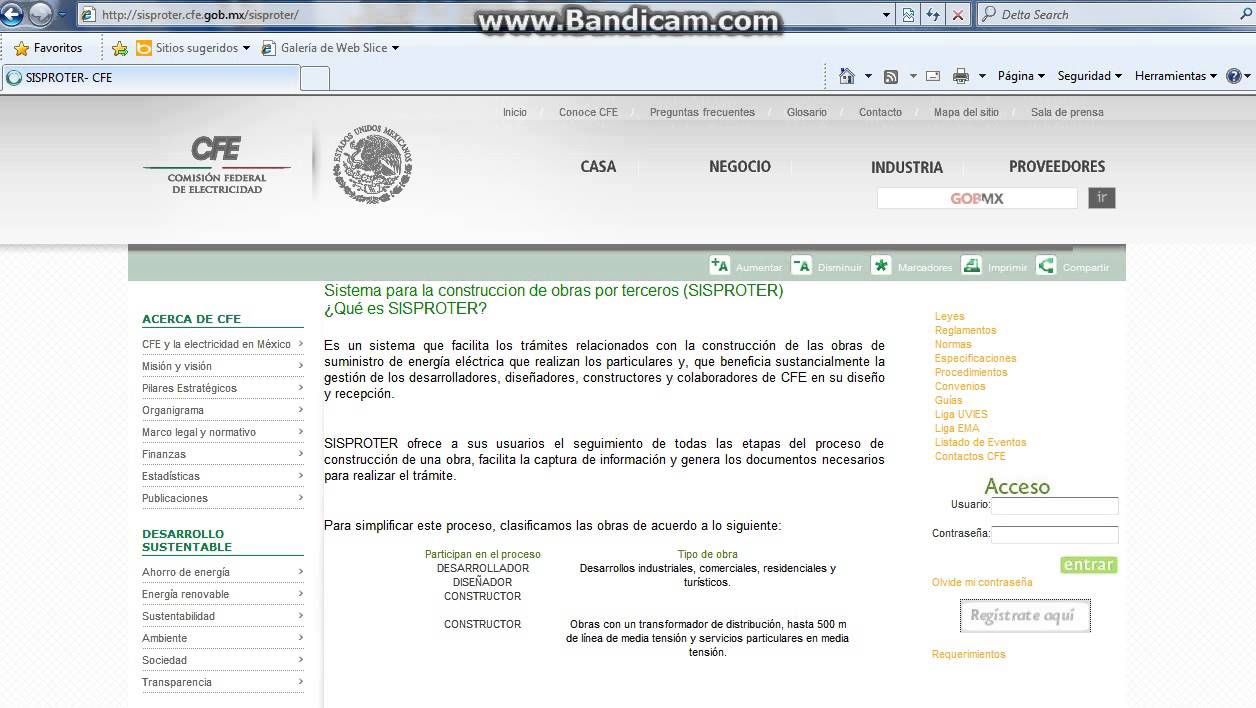 REGISTRO DE USUARIO EN SISPROTER