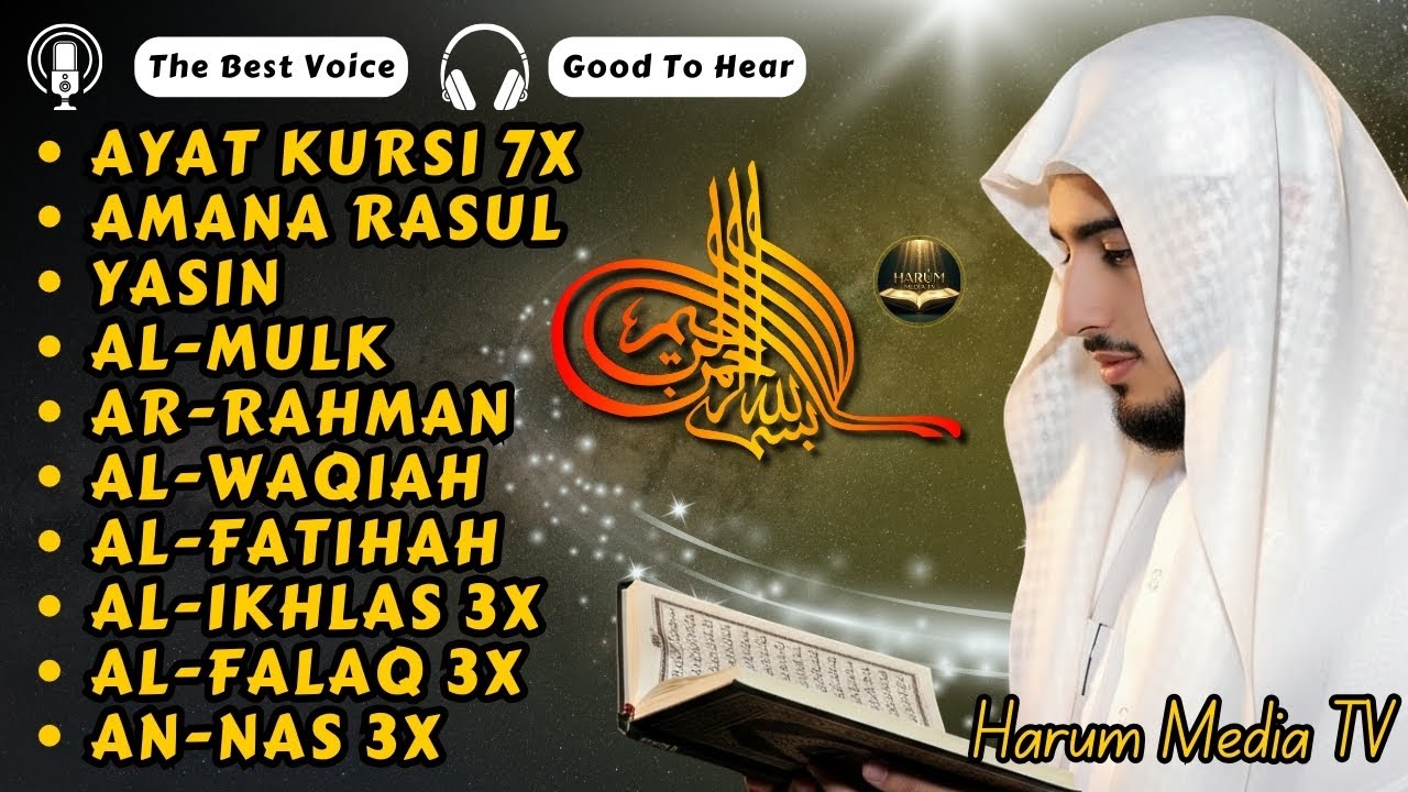 Peaceful Quran Recitation | Ayat Kursi, Yasin, Ar Rahman | Deep Sleep & Inner Peace