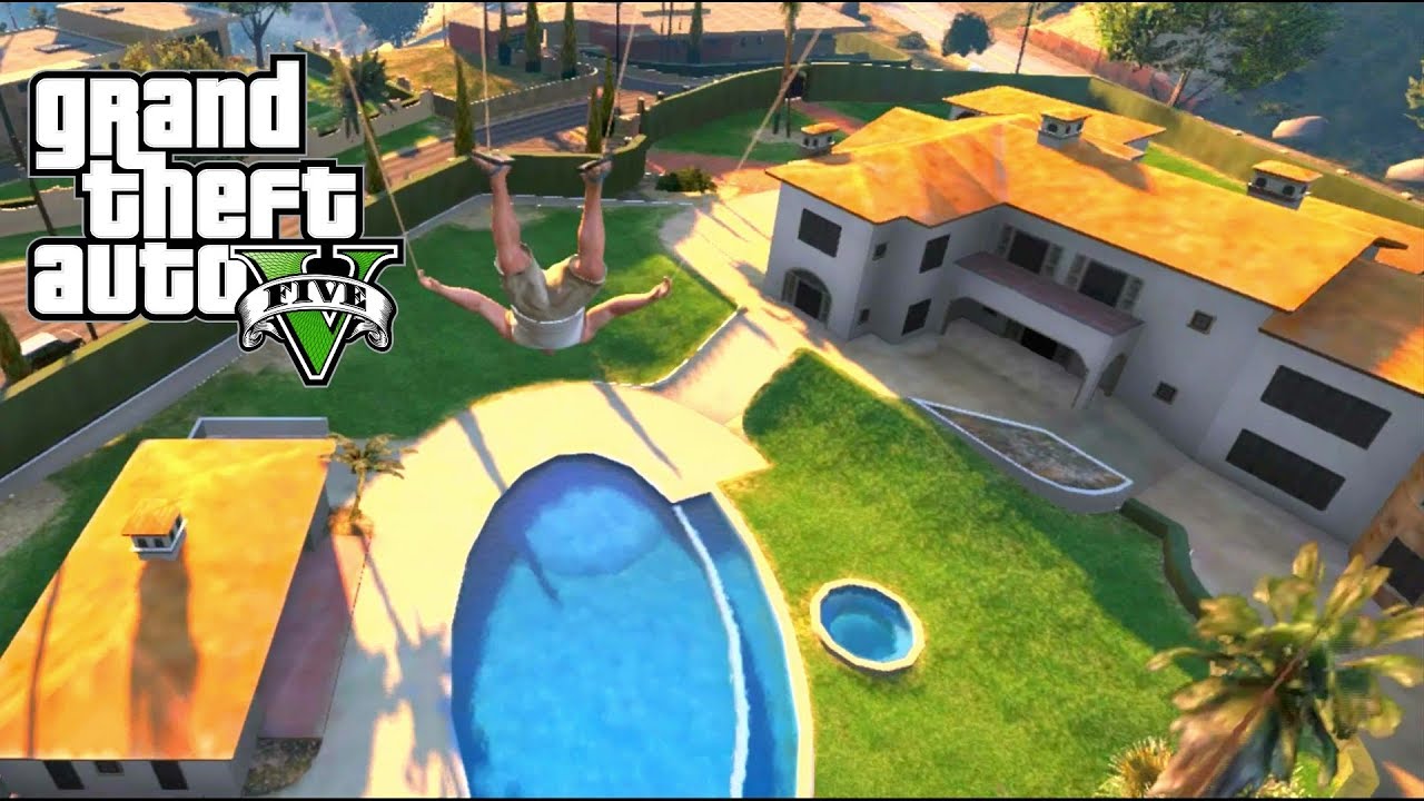 GTA V - Diving Into Swimming Pools Compilation [1080p]