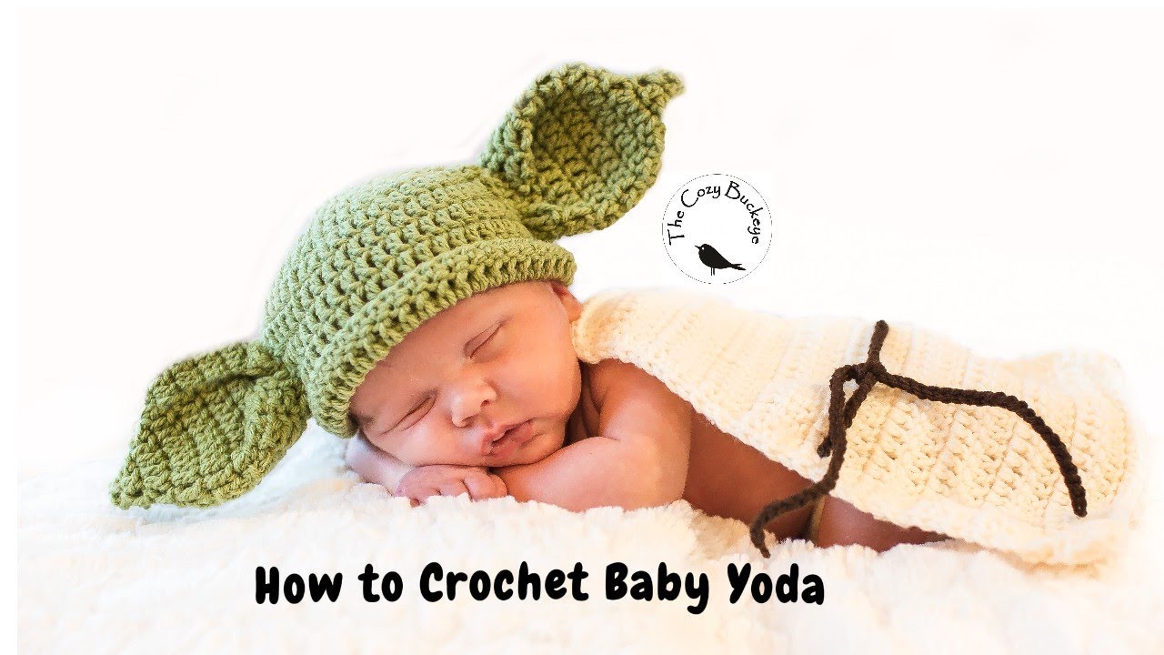 How to Crochet a Baby Yoda Beanie & Cape inspired by Star Wars