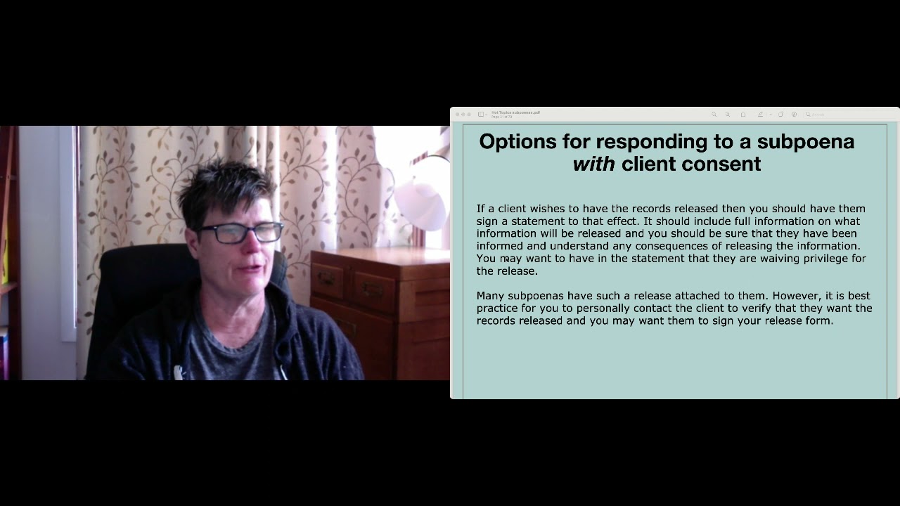 Hot Topics in Law and Ethics-Introduction to Subpoenas