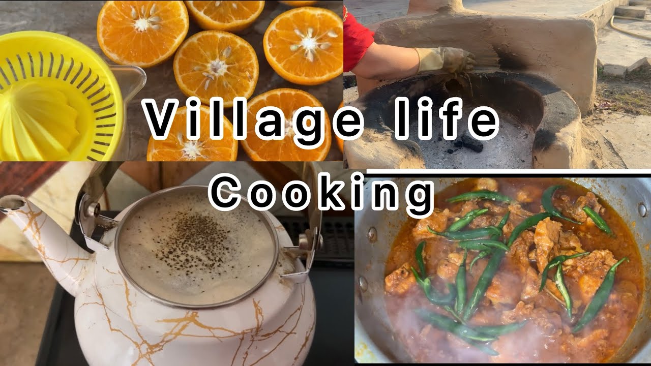 Village life || cooking || chicken achar ghosht recipe || mudding chula