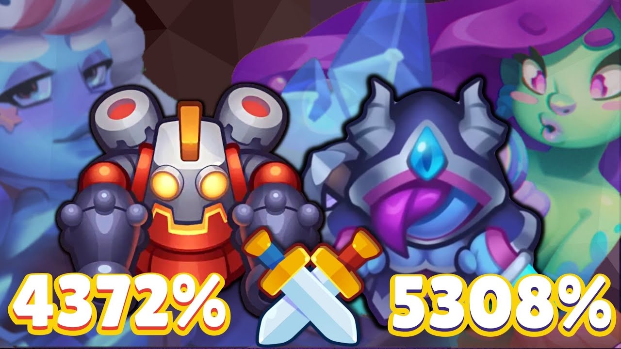 Rush Royale | Max Robot 4,372% VS Max Demon Hunter 5,308% | Full PvP