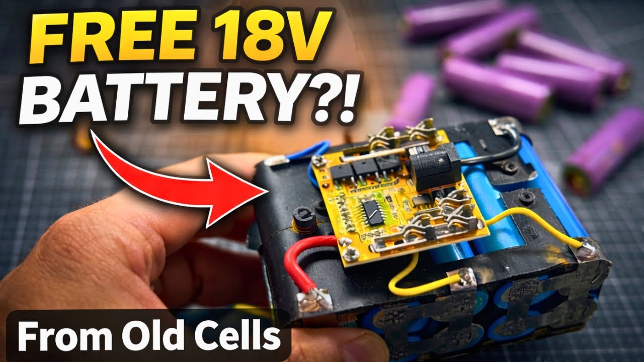 I Turned Old Batteries into an 18V Power Tool Battery – Insane Result!
