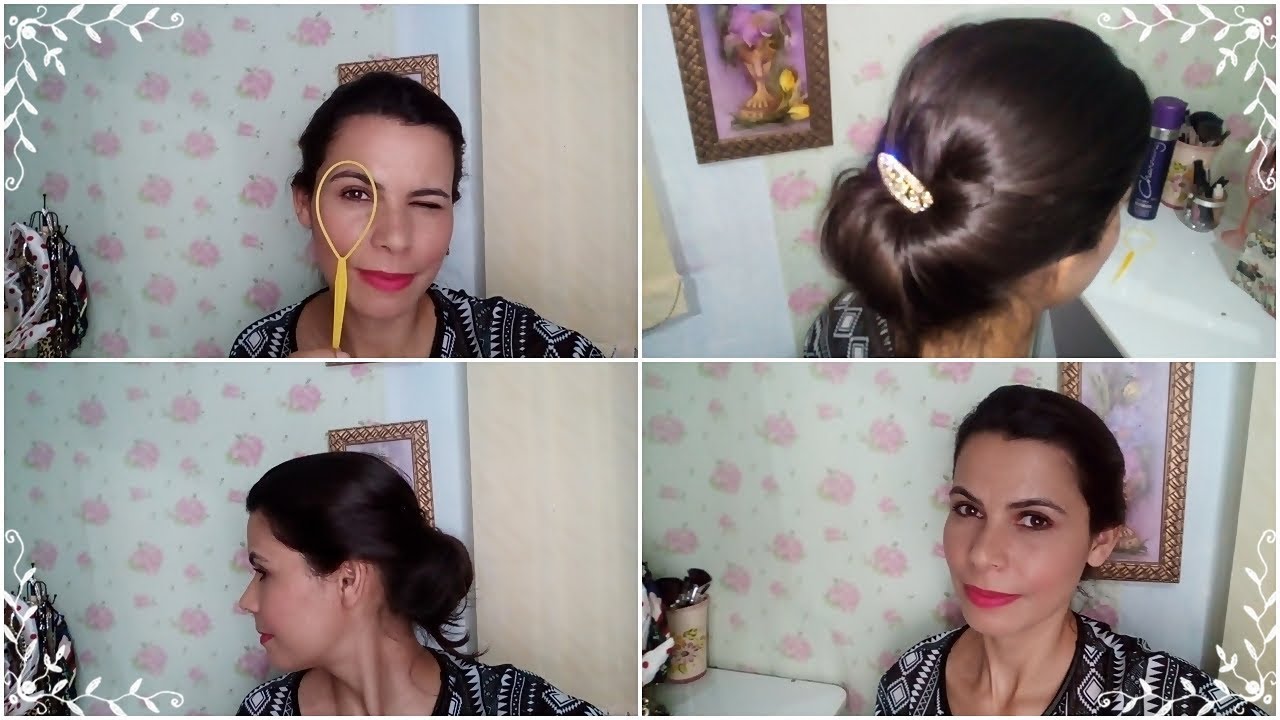 COQUE INVERTIDO/ PENTEADO COM AGULHA MAGICA