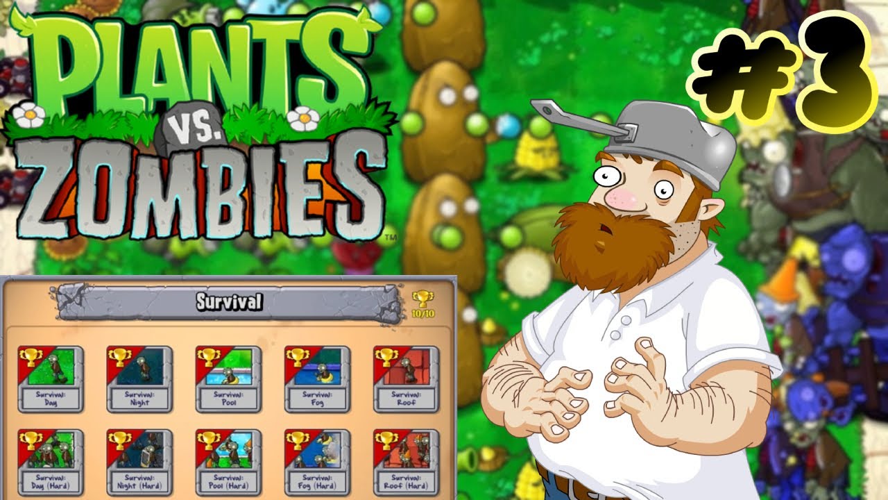 Plants Vs Zombies Survival (Part 3)
