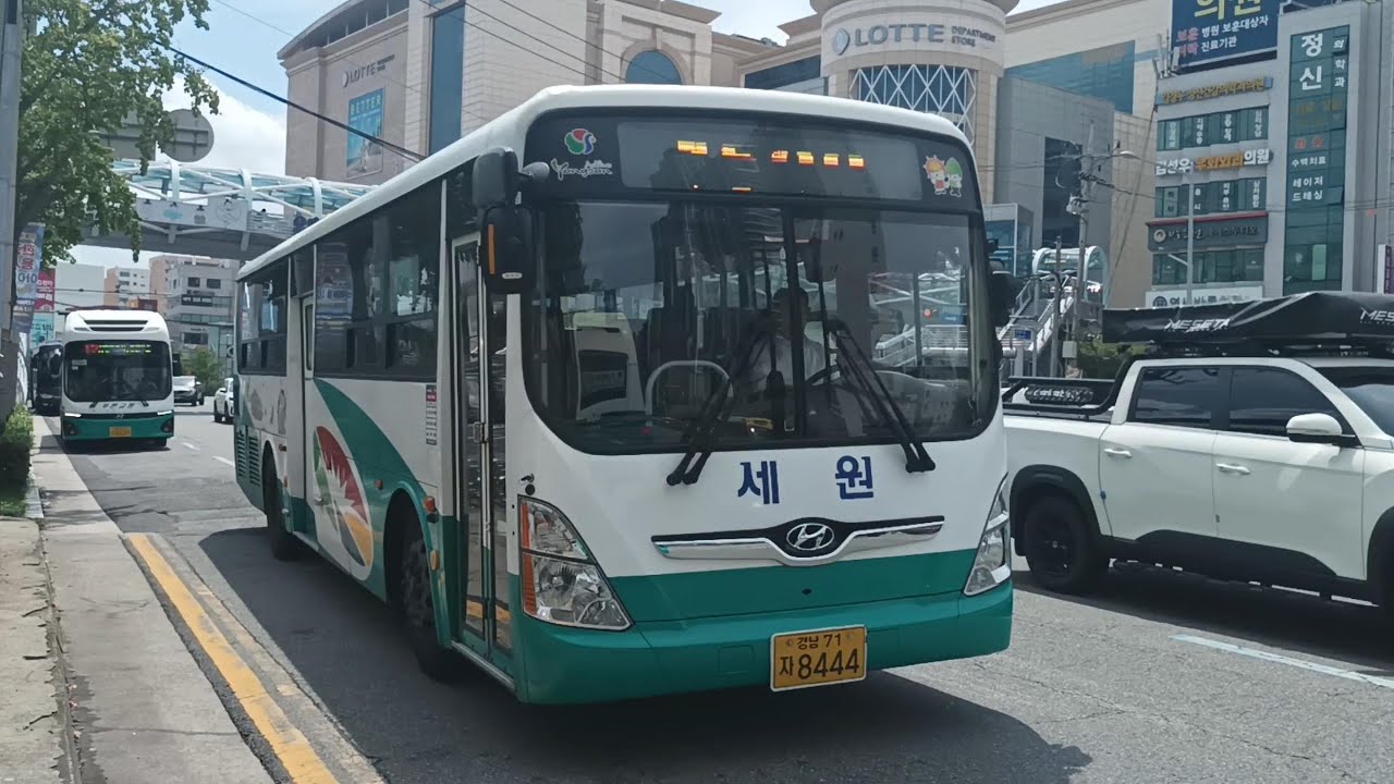 양산 버스 1500번 8444호 예비차 세원여객 부산(명륜역)~양산(증산) 전구간 주행영상