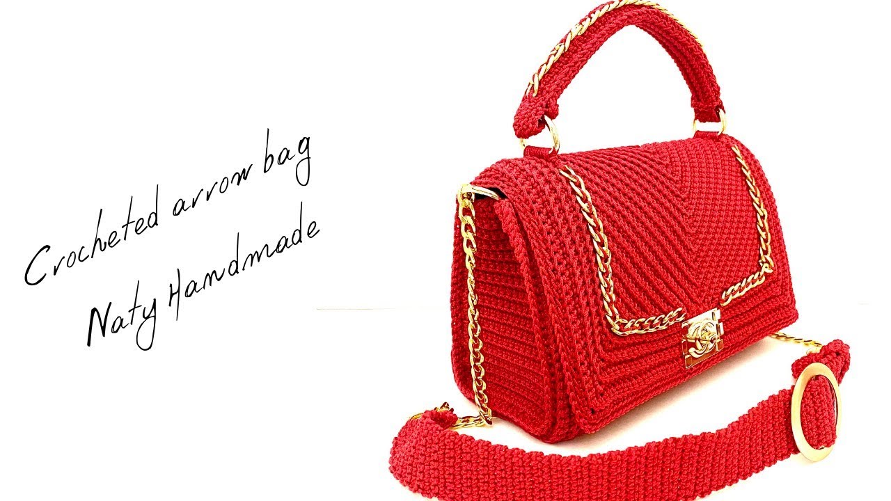 Arrow πλεκτή τσάντα||Crocheted arrow bag