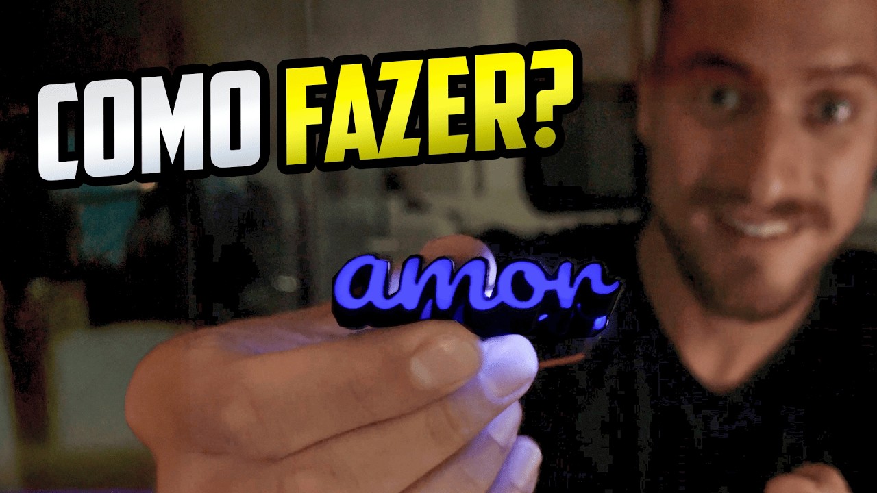 PEQUENO E INCRÍVEL -  Neon LED Impresso 3D - Sensacional o resultado!!