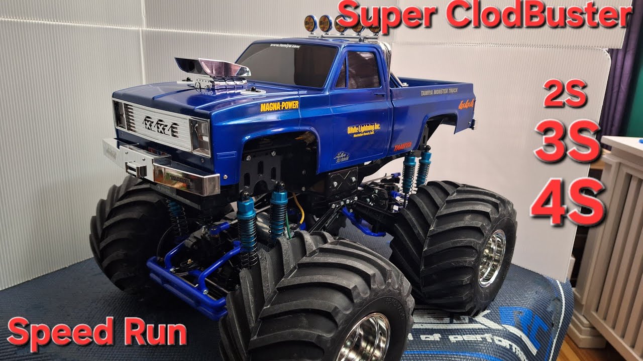 Tamiya Super Clod Buster 2s 3s 4s  speed run #rc #hobby #crash