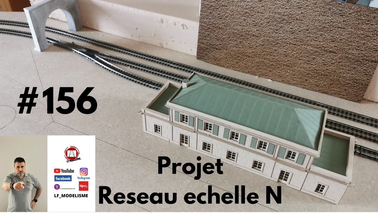 #156 construction de mon reseau module a l'echelle N train électrique modelisme ferroviaire maquette