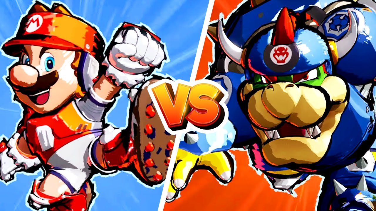 Mario Strikers Battle League - Mario Vs Bowser - Game Intro Replayed