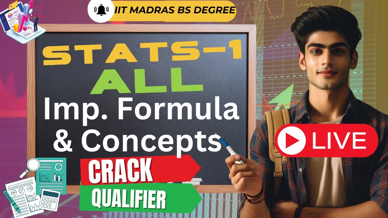 Quick Revision: All Important Formulas & Concepts for Statistics 1 | IIT Madras BS Data Science
