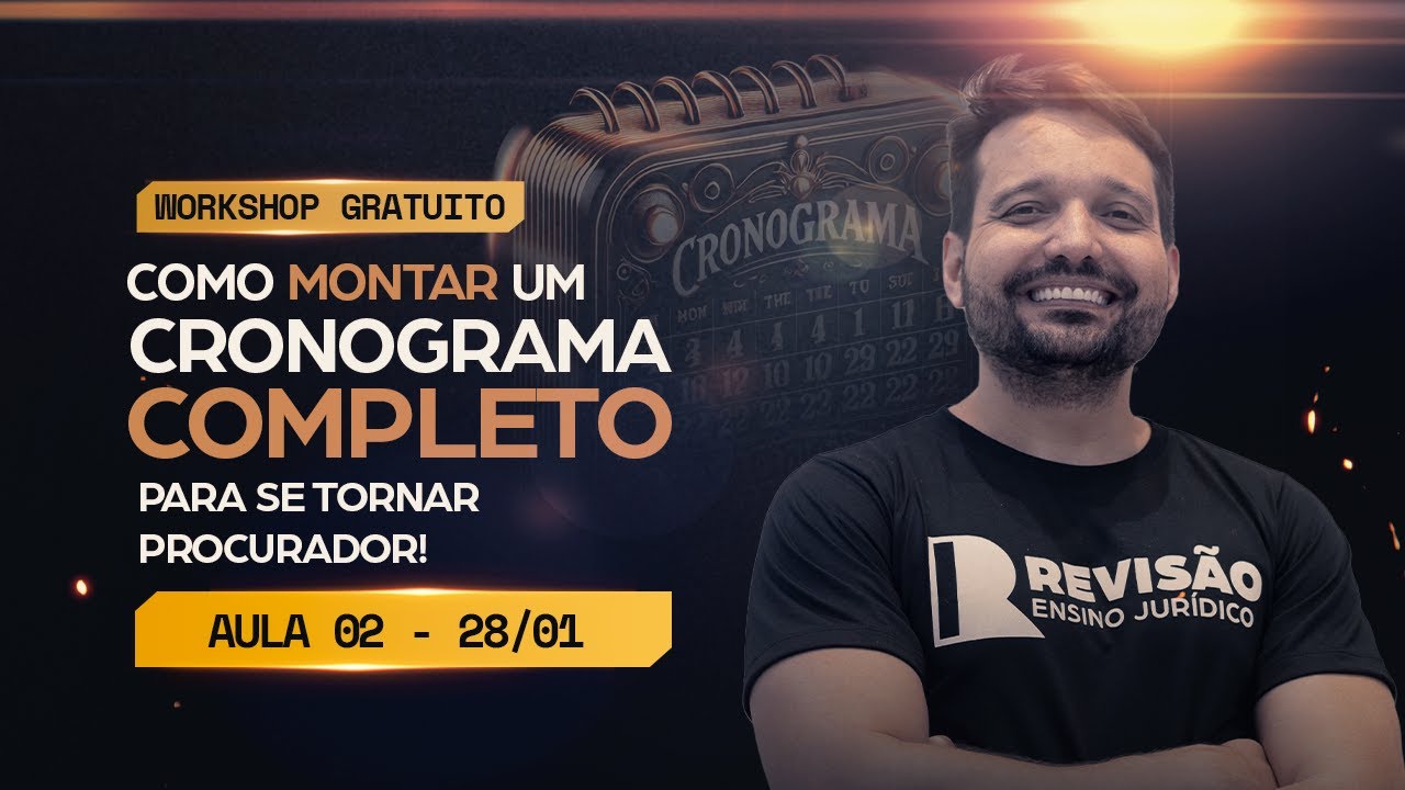 Como montar um cronograma completo para se tornar procurador! - Aula 2 - Renerio Castro (PGE/MT)