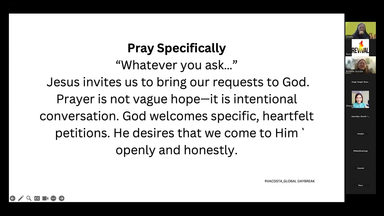 FEBRUARY 18 / PRAYING WITH CONFIDENT FAITH | SIS. ROLLETTE V. ACOSTA