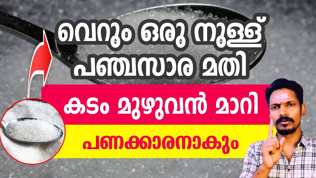 കടം മാറാൻ ഒരു സ്പൂൺ പഞ്ചസാര മതി. കടത്തെ പണം കൊണ്ട് തൂത്തെറിയൂ.