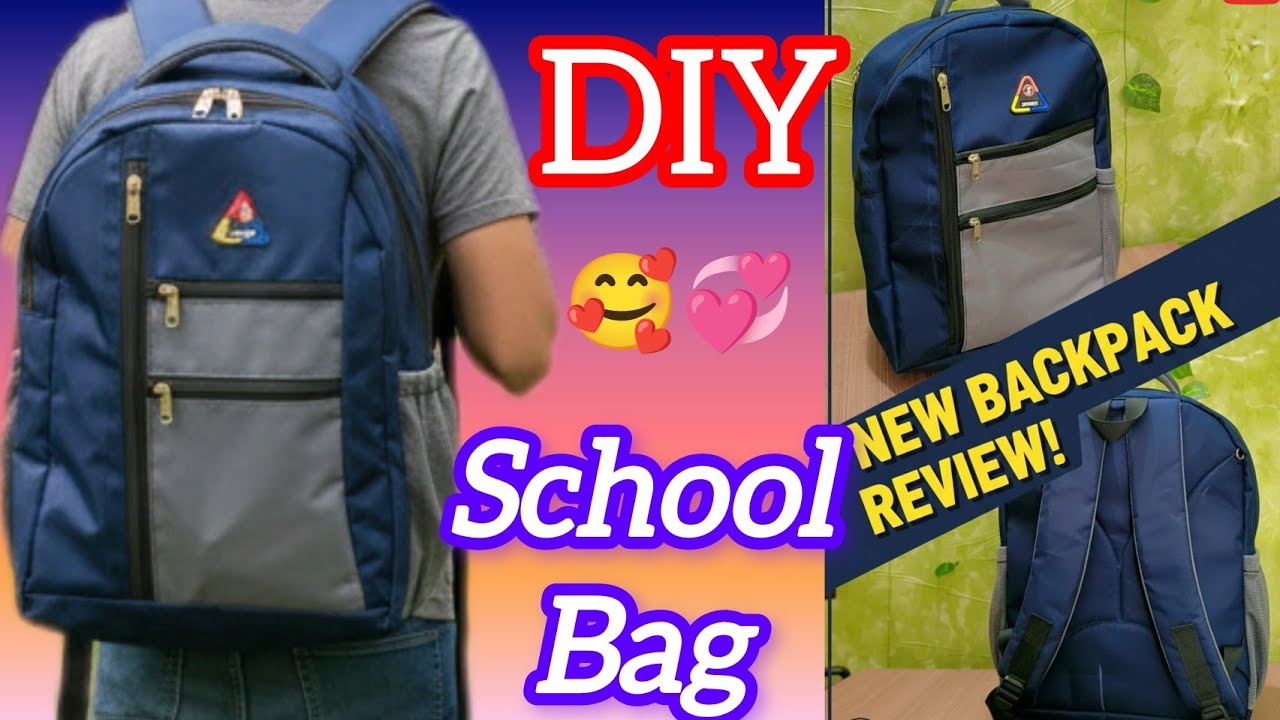 School bag DIY 🏡/bagpack making at home/how to sew stylish school bag 