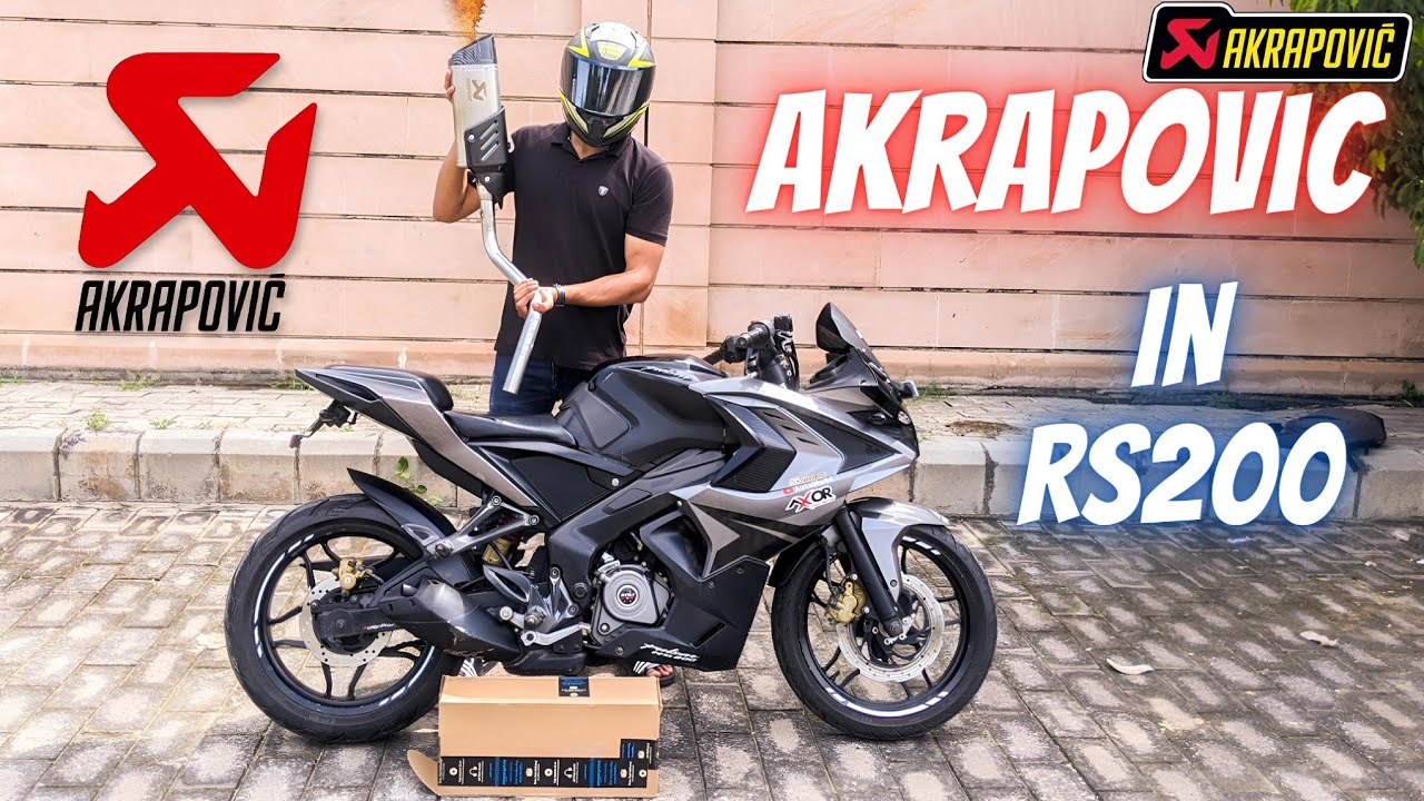 Akrapovic R1M Exhaust In Pulsar Rs200 || Loud Exhaust? 📢💥#youtube #loud #exhaust