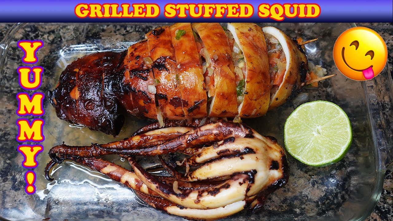 Grilled Stuffed Squid Using Air Fryer | Inihaw Na Pusit | POTS & PANS