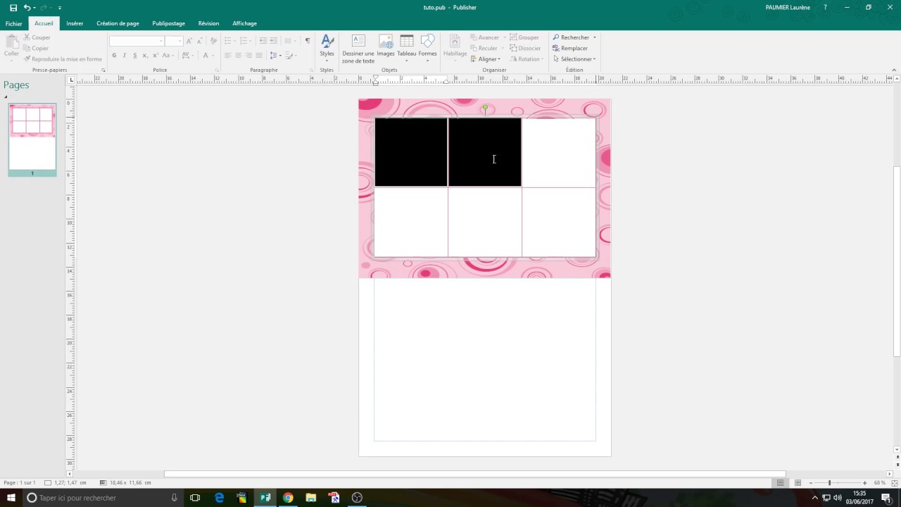 3 - Tuto Publisher : inserer un tableau