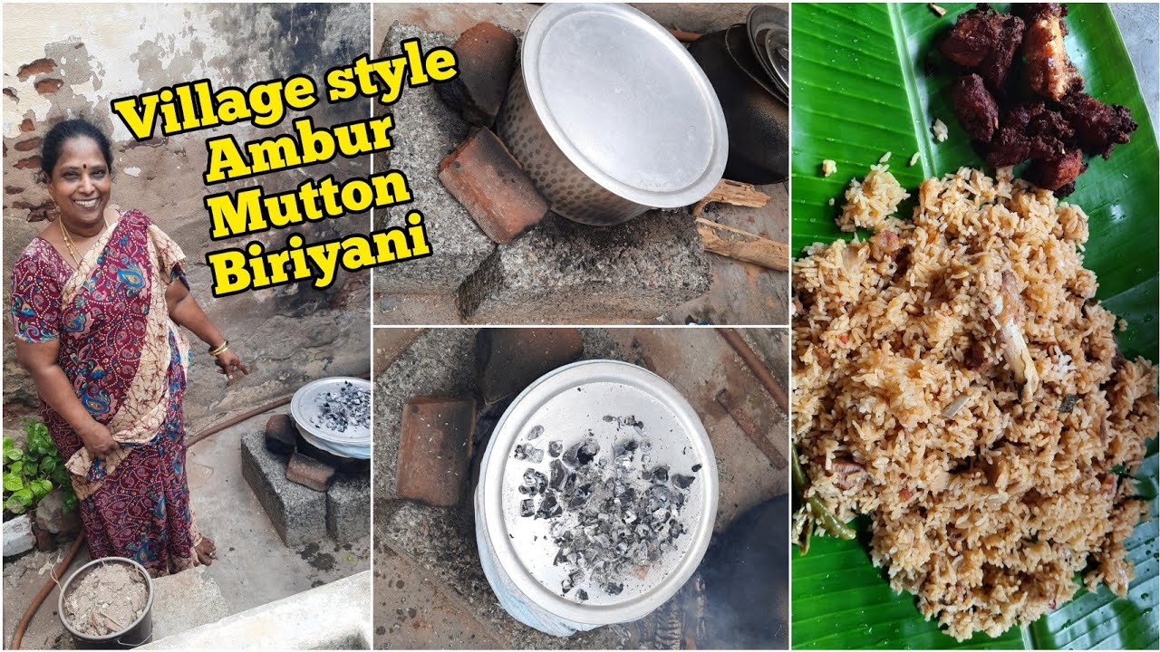 2kg Ambur Mutton Biriyani recipe by Best Cook Amma | Village style Mutton biriyani | Viragu aduppu