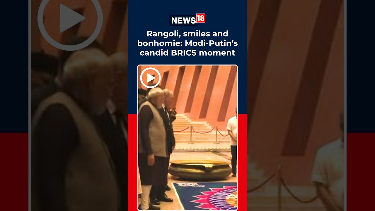 PM Modi & Putin Share Warm Moment as They Admire Rangoli at BRICS Summit 2026 | Putin-Modi | N18S