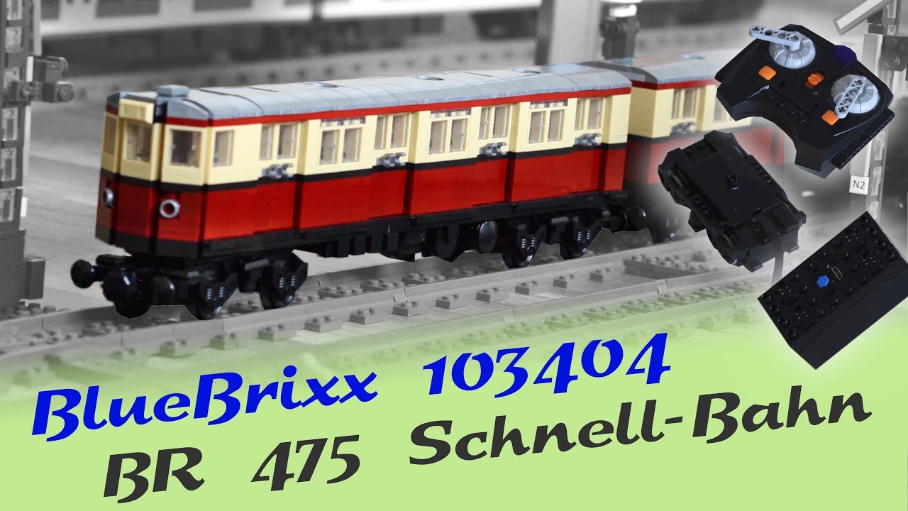 ◄BLUEBRIXX 103404►BR 475 Schnell-Bahn║Berliner S-Bahn LEGO-Eisenbahn║ET 165/BR 275 mit Motorisierung