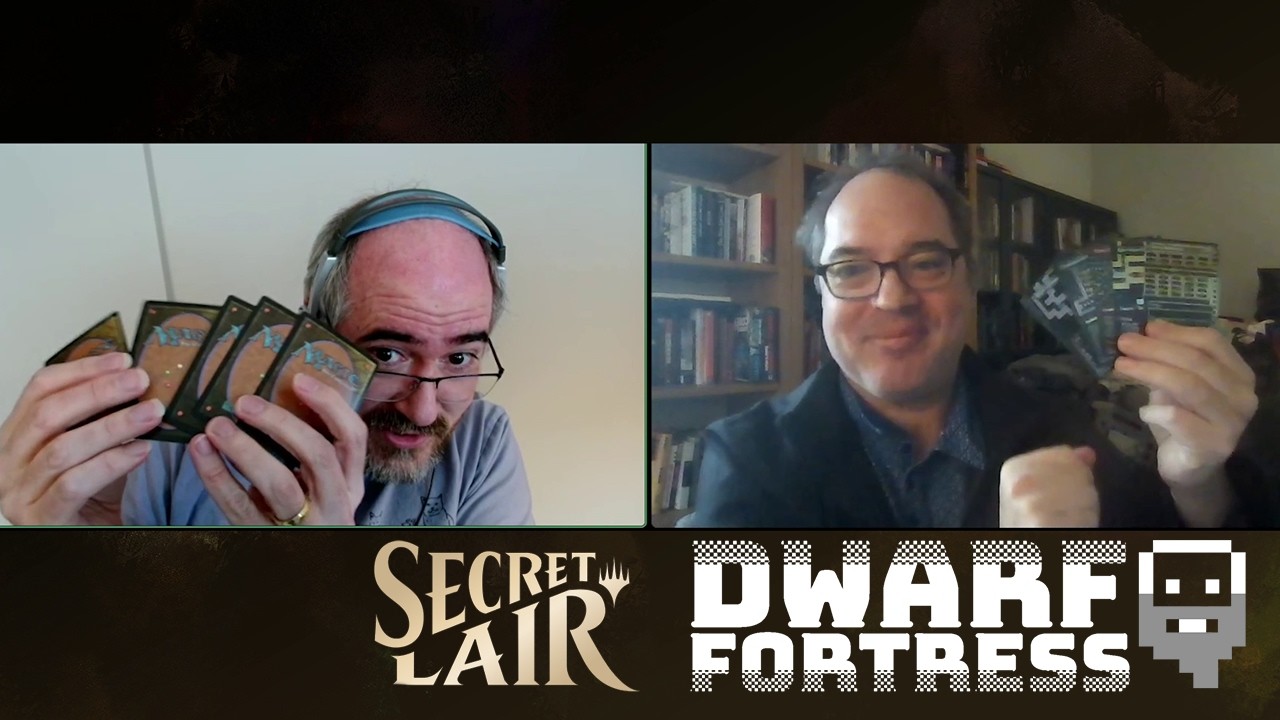 Tarn and Zach unbox the MTG Secret Lair x Dwarf Fortress cards
