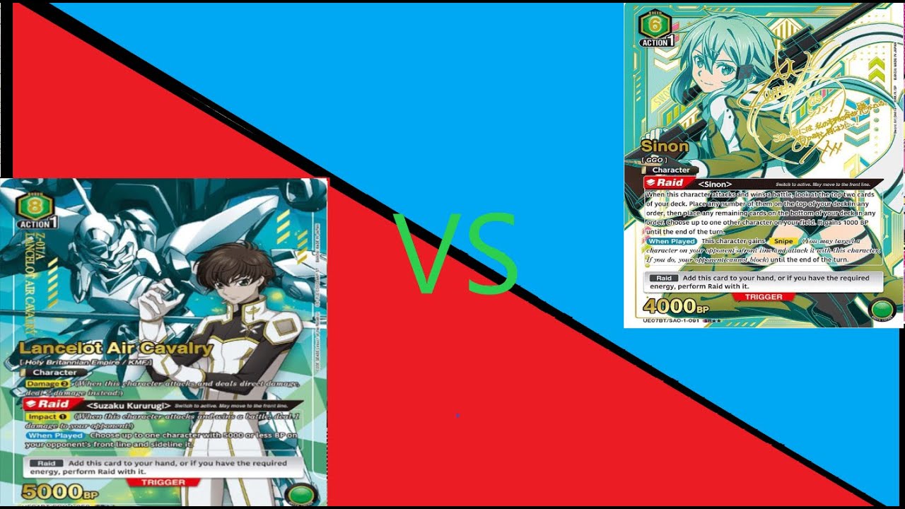 Union Arena Locals 01/29 Round 2 Green SAO (Sinon) vs Green Code Geass (Lancelot)