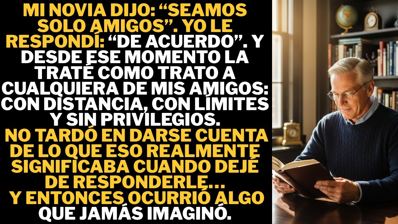 Ella dijo: “Mejor quedamos como amigos.”Yo respondí: “Está bien.”