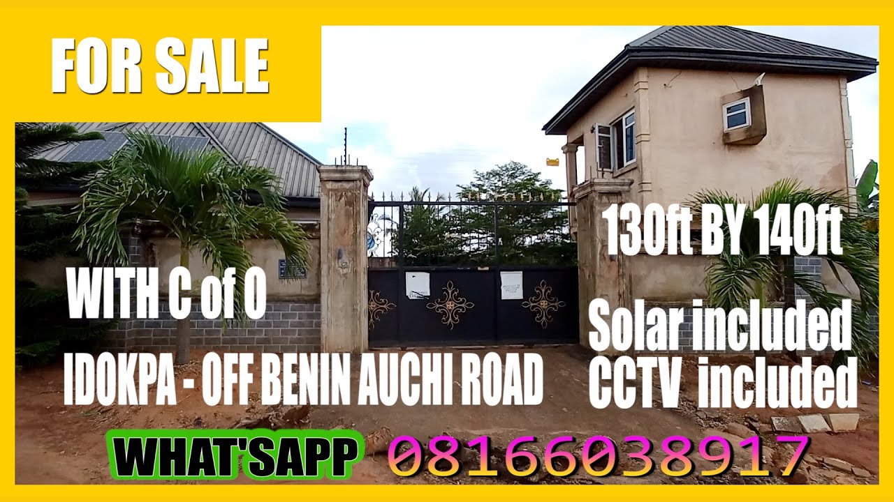 HOUSE FOR SALE IDOKPA - OFF BENIN AUCHI ROAD BENIN CITY, EDO STATE NIGERIA