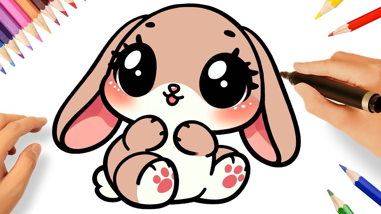 COMMENT DESSINER UN LAPIN MIGNON FACILEMENT 🐇